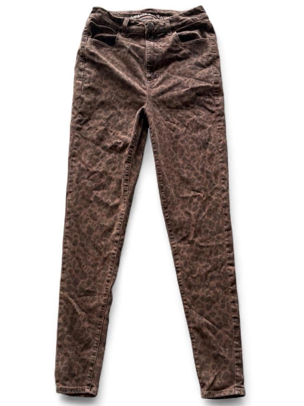 American Eagle Brown Leopard-Print Pants